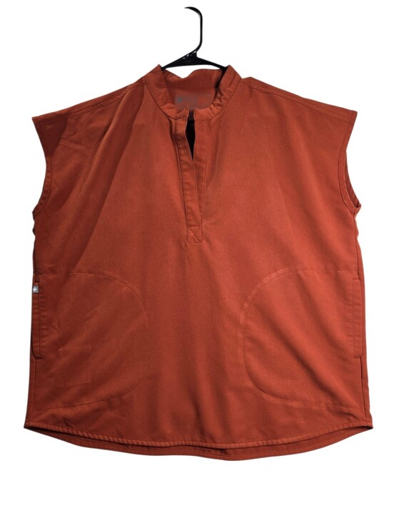 Figs Tops - Figs Rafaella Oversized Scrub Top Burnt Orange Size Medium